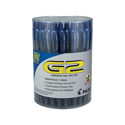 Pilot G2 Retractable Gel Pens, Bold Point, 1.0mm, Blue Ink, 36/Pack