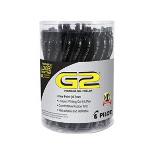 Pilot G2 Retractable Gel Pens, Bold Point, 1.0mm, Black Ink, 36/Pack