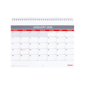 2026 Unicor 11 x 8.5 Monthly Wall Calendar, White