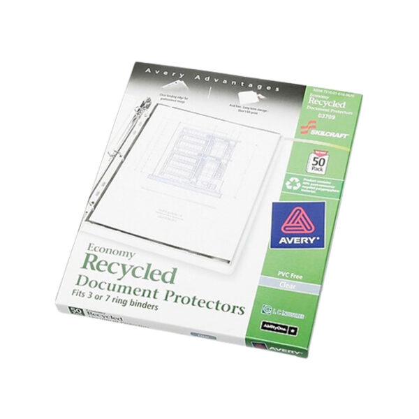 SKILCRAFT Sheet Protectors, 8.5 x 11, Clear, 50/Box