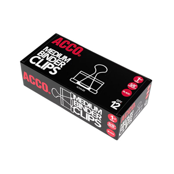 Medium Binder Clips, 0.63 Capacity, Black, 144 Clips/Pack