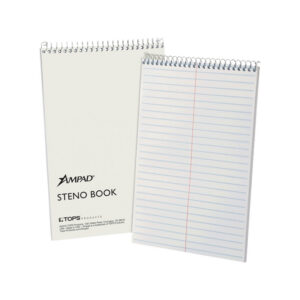 Ampad Steno Pad, 6 x 9, Gregg Rule, White, 70 Sheets/Pad
