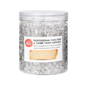 Push Pins, Clear, 500/Pack