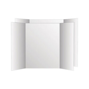 Geographics Tri-fold Royal Brites 2Cool Poster Board, 4′ x 3′, White, 6/Pack