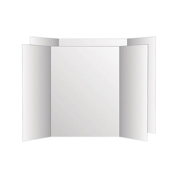 Geographics Tri-fold Royal Brites 2Cool Poster Board, 4′ x 3′, White, 6/Pack