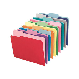 National Industries Top Tab Colored File Folders, Assorted Colors, LETTER-size Holds 8 1/2 x 11, 24/Bx