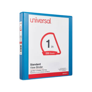 1 3-Ring View Binders, D-Ring, Light Blue