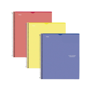 Staples 1-Subject Notebooks, 5 x 7.75, College Ruled, 80 Sheets, Assorted Colors, 3/Pack