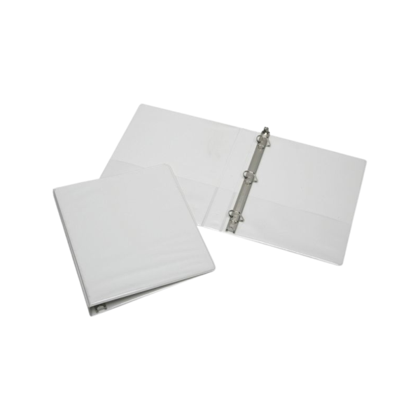 Staples 1 3-Ring View Binder, D-Ring, White