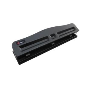 AbilityOne SKILCRAFT Light-duty Metal Hole Punch, 3 Punch Head, 10 Sheet Capacity, 9/32, Black