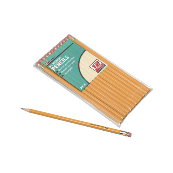 AbilityOne Wood Case Pencils, No. 2, Medium, 12/Pk