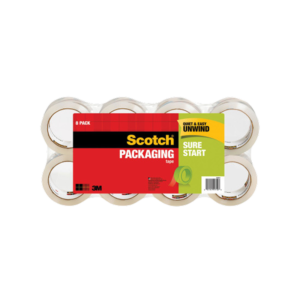 Scotch Packing Tape, 1.88 x 54.6 yds., Clear, 8/Pack