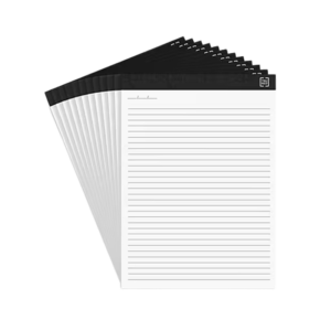 TRU RED Notepads, 8.5 x 11.75, Wide Ruled, Canary, 50 Sheets/Pad, Dozen Pads/Pack