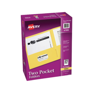Staples Smooth 2-Pocket Paper Folder, Yellow, 25/Box