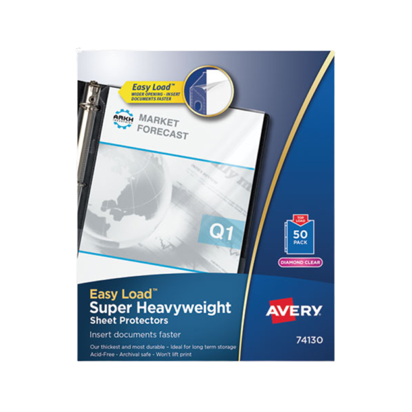 Staples Heavyweight Sheet Protector, 8.5 x 11, Clear, 50/Box