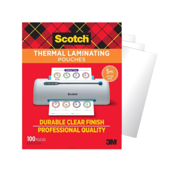Staples Thermal Laminating Pouches, Letter Size, 5 Mil, 100/Pack