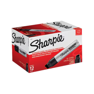 Sharpie Magnum Tank Permanent Marker, Chisel Tip, Black, 12/Pack