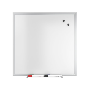 TRU RED Magnetic Steel Dry Erase Board, Satin Frame, 3′ x 2′