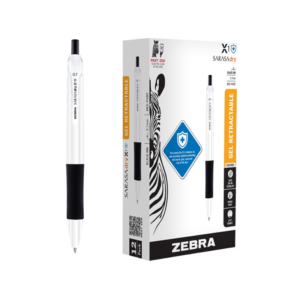Zebra Sarasa Dry X1 Retractable Gel Pen, Medium Point, 0.7mm, Black Ink, Dozen