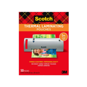 AbilityOne SKILCRAFT Moisture/Spill Resistant Thermal Laminating Pouches, Letter Size, 3 Mil, 50/Box