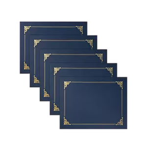 AbilityOne SKILCRAFT Certificate Holders, 8.5 x 11, Blue, 5/Pack