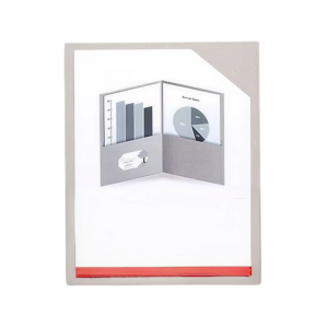 Staples 10% Recycled Smooth 2-Pocket Paper Presentation Folder, Gray, 10/Pack