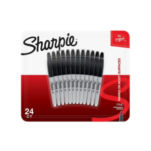 Sharpie Permanent Markers, Fine Tip, Assorted, 24/Pack