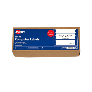 Avery Computer Labels, Dot Matrix Labels and Pin-Feed Labels, 15/16 x 3-1/2, White, 5,000 Labels/Pack
