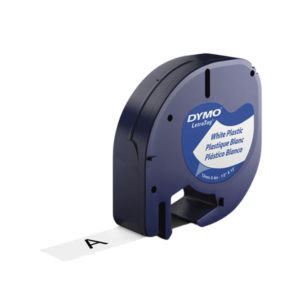 DYMO LetraTag 91331 Label Maker Tape, 1/2 x 13′, Black on White
