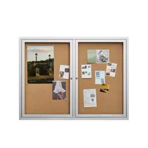 Staples Cork Bulletin Board, Aluminum Frame, 5’W x 3’H