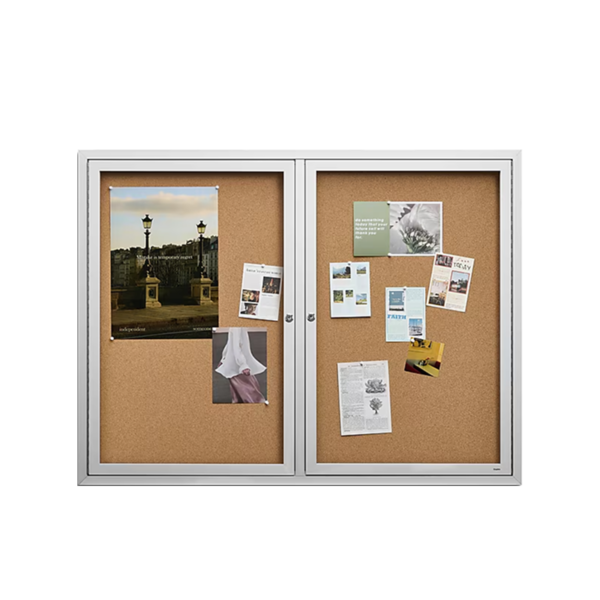 Staples Cork Bulletin Board, Aluminum Frame, 5’W x 3’H