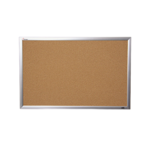 AbilityOne Cork Board, Vertical/Horizontal, Tan/Oak Frame, 24 x 36
