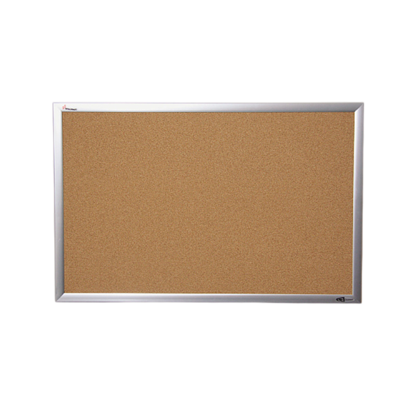 AbilityOne Cork Board, Vertical/Horizontal, Tan/Oak Frame, 24 x 36