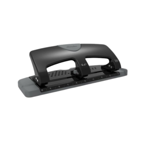 Swingline SmartTouch Low Force Desktop 3-Hole Punch, 20 Sheet Capacity, Black/Gray