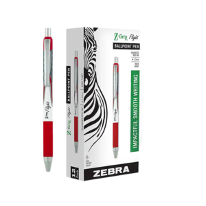 Zebra Z-Grip Flight Retractable Ballpoint Pen, Bold Point, 1.2mm, Black Ink, Dozen