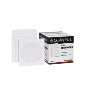 Quality Park Open End CD/DVD Envelopes, 5 x 5, White Wove, 250/Box