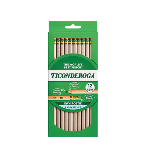 Ticonderoga My First Ticonderoga Pre-Sharpened Wooden Pencil, 0.7mm, #2 Medium Lead, Dozen