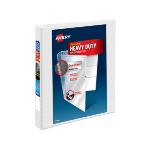 Avery Heavy Duty 1 3-Ring View Binders, One Touch EZD Ring, White