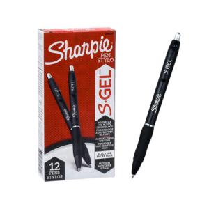 Sharpie S-Gel Retractable Gel Pen, Medium Point, Black Ink, Dozen