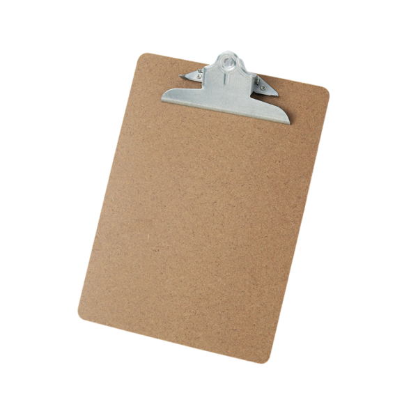Staples Hardboard Clipboard, Letter Size, Natural Brown