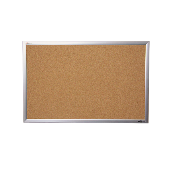 AbilityOne Cork Board, 24 x 18, Anodized Aluminum Frame