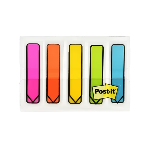 Post-it Arrow Flags, 0.5 Wide, Assorted Colors, 100 Flags/Pack