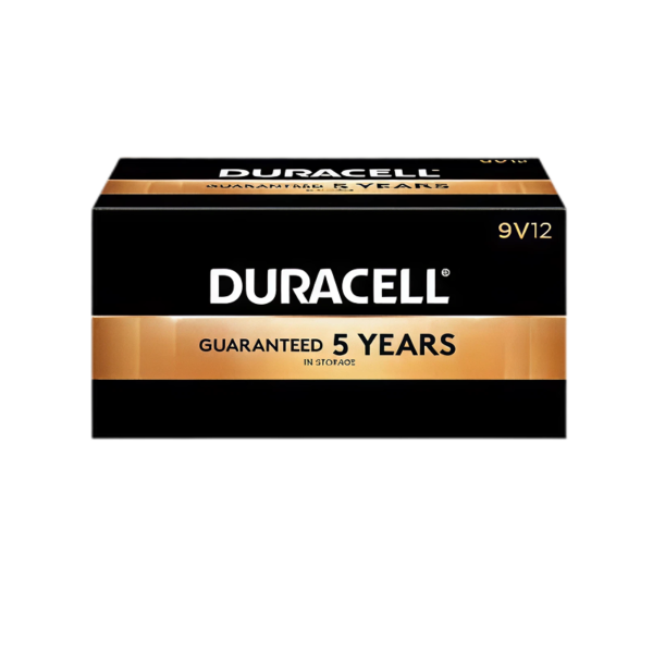Duracell Coppertop 9V Alkaline Battery, 12/Pack
