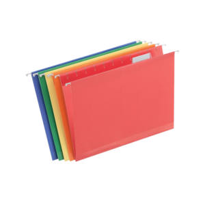 Staples Reinforced Hanging File Folders, 1/5-Cut Tab, Letter Size, Assorted Colors, 25/Box
