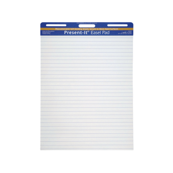 AbilityOne Easel Pad, 27 x 34, Lined, 50 Sheets/Pad
