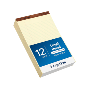AbilityOne Leatherette Top Ruled Pads, 8 1/2 x 14, 50 Sheets