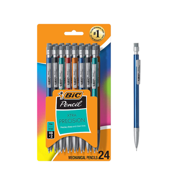 BIC Xtra Precision Mechanical Pencils, 0.5mm, #2 Hard Lead, 24/Pack