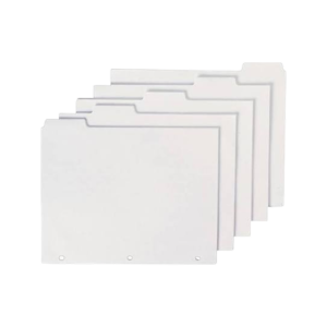 AbilityOne Skilcraft Blank Index Dividers, White, 100/Set