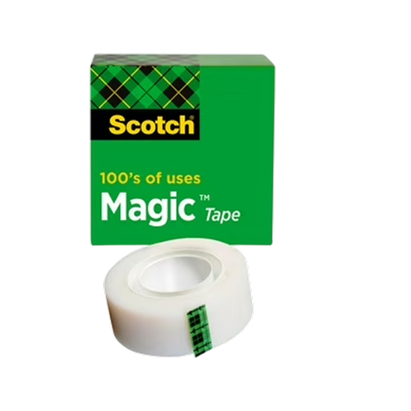 Scotch Transparent Clear Tape Refill, 0.75 x 72 yds., 3 Core, Clear, 2 Rolls/Pack