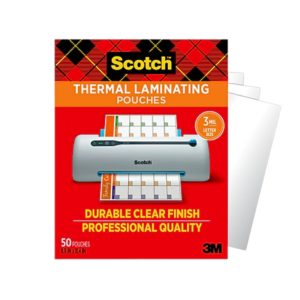 Staples Thermal Laminating Pouches, Letter Size, 3 Mil, 50/Pack